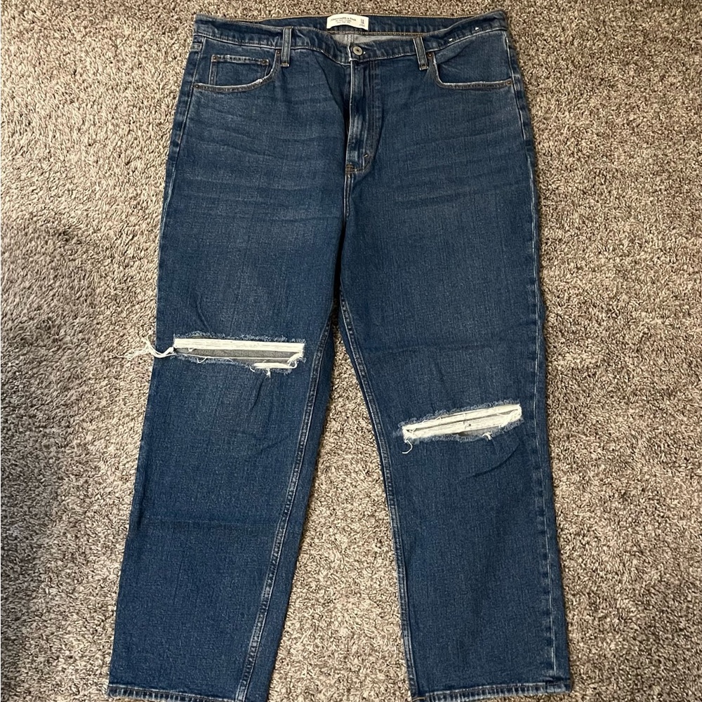 Abercrombie & Fitch The Ankle Straight Ultra High Rise Jeans